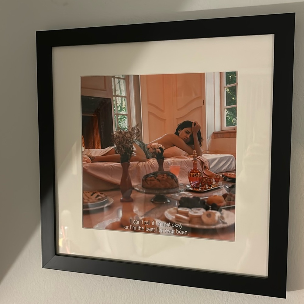 Sarah Bahbah 12x12 print w/ custom framing: Bonjour, B**** - Okay